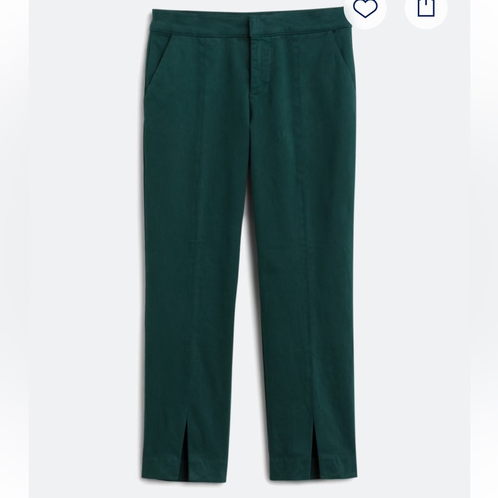 Lila Ryan Jena Slit Front Cropped Straight Leg Trousers